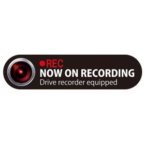MTO ドライブレコーダー ステッカー 「NOW ON RECORDING」 マグネット タイプ CM-LL｜react