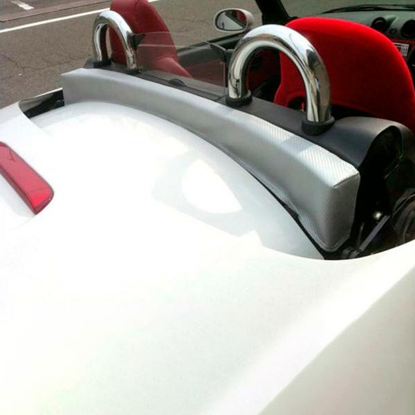 ダイハツ コペン L880K ジーベース バックボードカバー リング無し シルバーカーボン