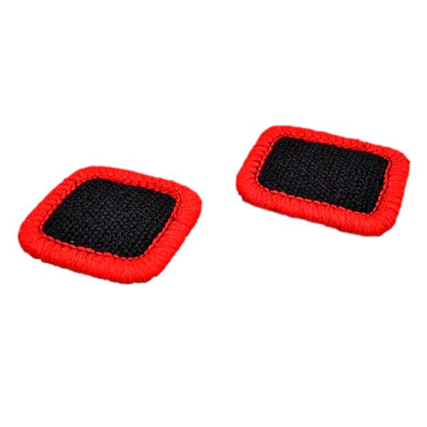 ダイハツ コペン L880K ジーベース ドリンクホルダーマット ブラックファブリック/レッド 2個...