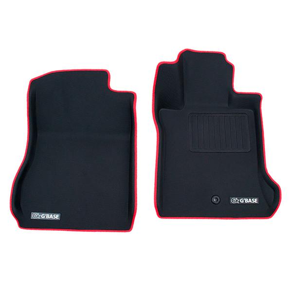 ジーベース 3Dフロアマット ラバータイプ ブラック/レッド 運転席・助手席2枚セット ホンダ S6...