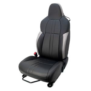 ホンダ S660 JW5 ジーベース デザインシートカバー ブラック×ライトグレー 運転席＆助手席の1台分セット｜react