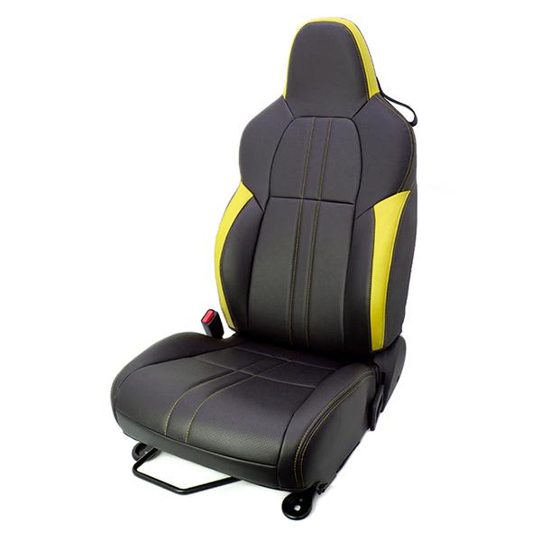 ホンダ S660 JW5 ジーベース デザインシートカバー ブラック×イエロー 運転席＆助手席の1台...