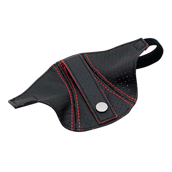 ジェイド  本革シートベルトガイド／パンチングタイプ ブラック×レッド