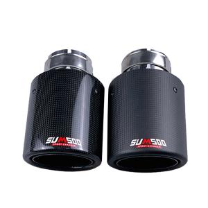 マフラーカッター カーボン ステンレス製 ストレート