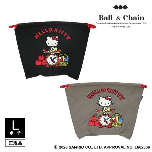 土日も即日発送/正規品保証/検品後発送/Ball&amp;Chain ボールアンドチェーン SANRIO 3 APPLE 372402  ポーチLサイズ  KITTY キティ ネコポス送料無料
