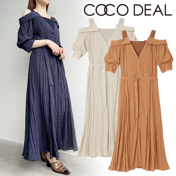 ＼SALE50%OFF／土日も即日発送/COCODEAL ココディール ニットレイヤー楊柳サテンスリ...