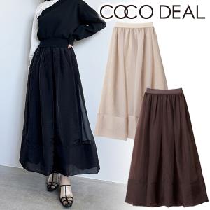 土日祝も即日発送/COCODEAL ココディール オーガンジーフレアスカート 74117023  24SS 2024春夏 キャンセル返品不可｜セレクトショップreal