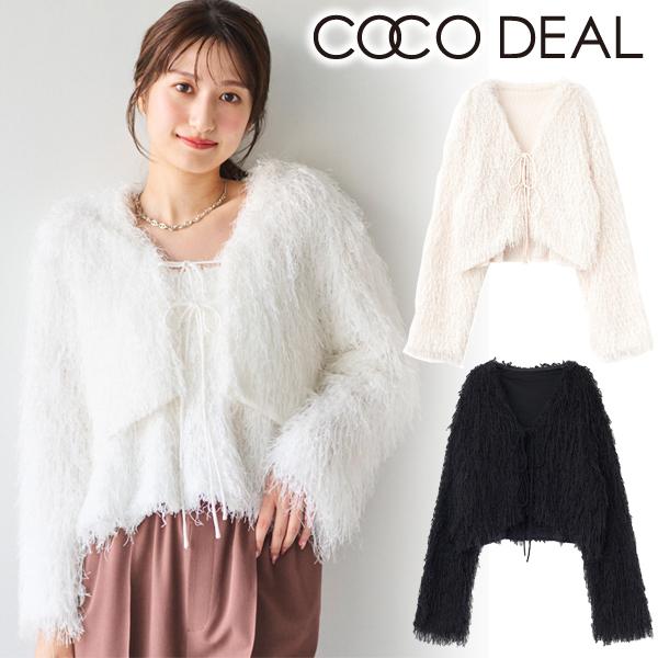 ＼SALE50%OFF／土日も即日発送/COCODEAL ココディール フラッフィーリボンボレロ 7...