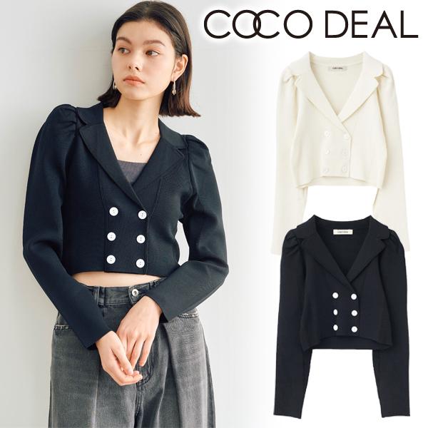 ＼SALE50%OFF／土日も即日発送/COCODEAL ココディール パフスリーブニットジャケット...