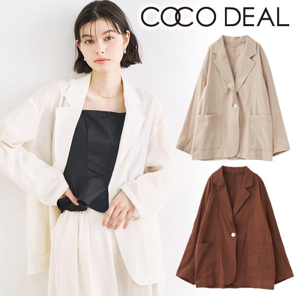 ＼SALE50%OFF／土日も即日発送/COCODEAL ココディール シアーシャツジャケット 75...