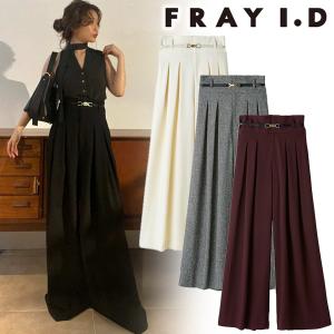 ＼期間限定10%OFF／予約商品/FRAY I.D フレイアイディー ベルテッドタックワイドハイウエストパンツ FWFP264114 9月上〜10月上入荷予定 2026秋冬