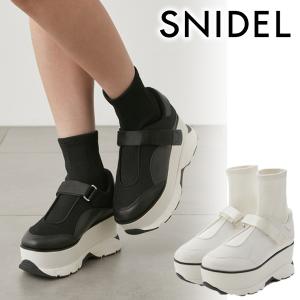 【SOLD OUT】＼期間限定10%OFF／SNIDEL スナイデル ベルクロニットスニーカー SWGS241609   24SS 2024春夏 キャンセル返品不可｜real-co