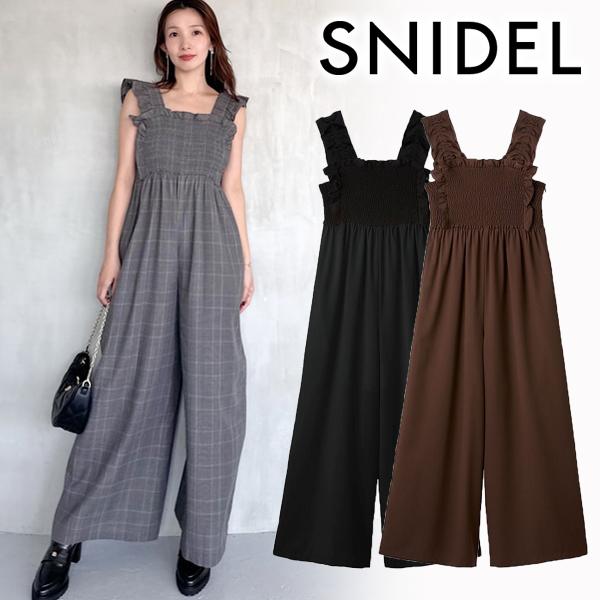 ＼SALE50%OFF／即日発送/SNIDEL スナイデル  シャーリングフリルオールインワン SW...