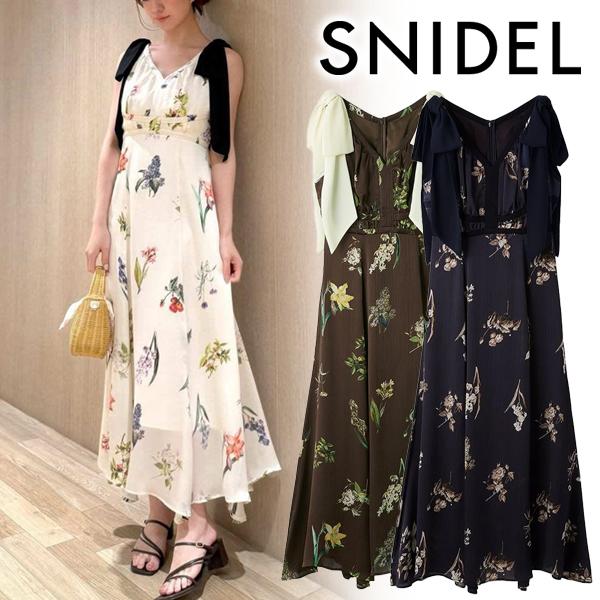 ＼期間限定10%OFF／即日発送(火曜除く)/SNIDEL スナイデル  トリミングフラワープリント...