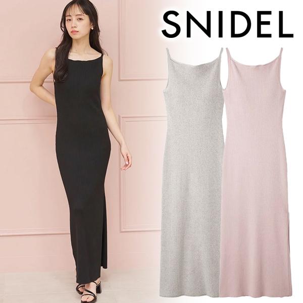 ＼期間限定10%OFF／即日発送(火曜除く)/SNIDEL スナイデル  シンプルニットキャミワンピ...