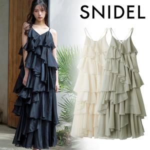 ＼期間限定10%OFF+2BUY10%OFFクーポン有／即日発送/SNIDEL スナイデル  スパイラルティアードキャミドレス SWFO264015  2026春夏｜セレクトショップreal