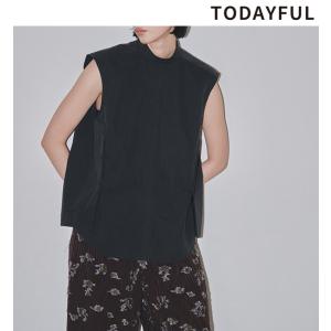 ＼SALE50%OFF／即日発送/TODAYFUL トゥデイフル  Standcollar Sleeveless Shirts 12320410  スタンドカラースリーブレスシャツ｜real-co