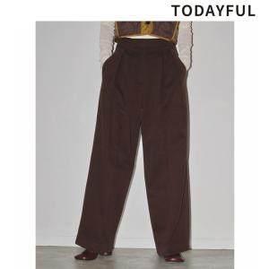 ＼SALE30%OFF／即日発送/TODAYFUL トゥデイフル  Peachskin Tuck Trousers 12320719  ピーチスキンタックトラウザーズ 2023冬