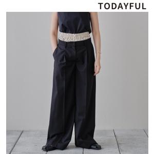 即日発送/TODAYFUL トゥデイフル /Double Waist Trousers 12410715 ダブルウエストトラウザーズ  2024春夏｜セレクトショップreal