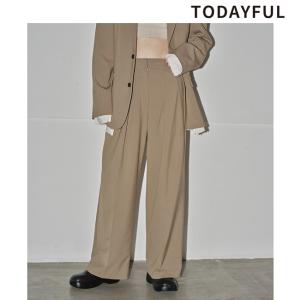 TODAYFUL【未使用に近い】ダブルタックスムーストラウザー TODAYFUL（トゥデイフル）の「TODAYFUL Doubletuck Smooth