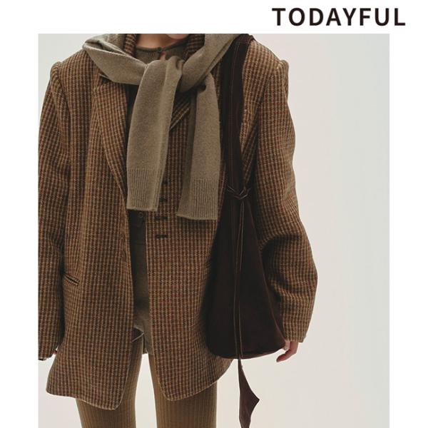 即日発送(火曜除く)/TODAYFUL トゥデイフル Wool100% Check Jacket 1...