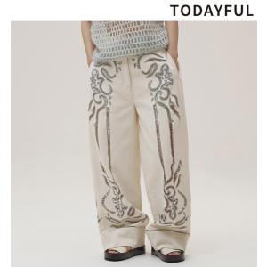 予約商品/TODAYFUL トゥデイフル Cut Lace Twill Pants 12610701 6月末〜7月末入荷予定 2026秋冬 キャンセル返品不可