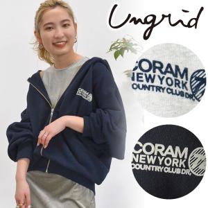 ＼SALE50%OFF／土日も即日発送/Ungrid アングリッド ジップロゴパーカー 112352906101 23FW 2023秋冬 キャンセル返品不可｜real-co