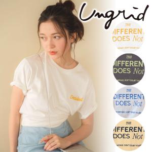 ＼期間限定12%OFF／土日も即日発送/Ungrid アングリッド カラーエンブロイダリーTee 112422723301  ネコポス送料無料 24SS キャンセル返品不可｜real-co