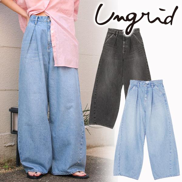 ＼SALE50%OFF／即日発送/Ungrid アングリッド ウエストタックカーブデニム 11252...