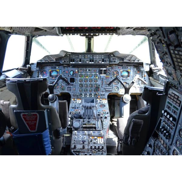 絵画風 壁紙ポスター (はがせるシール式) コンコルド コックピット 操縦室 パイロット 超高速 旅...