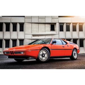 絵画風 壁紙ポスター (はがせるシール式) BMW M1 スーパーカー 1980年 キャラクロ BM...
