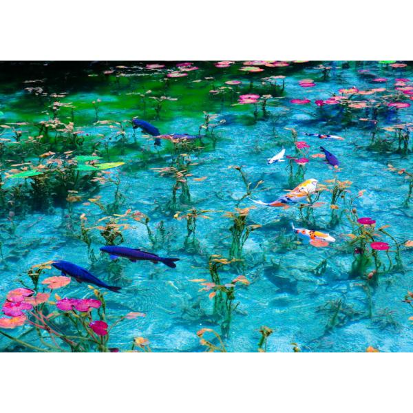 絵画風 壁紙ポスター (はがせるシール式) -地球の撮り方- まるで絵画 岐阜県関市の「モネの池」 ...