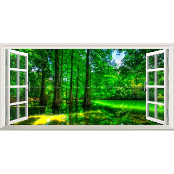 絵画風 壁紙ポスター (はがせるシール式) -地球の撮り方- 福岡の街中に現れた異世界 篠栗 【窓仕...