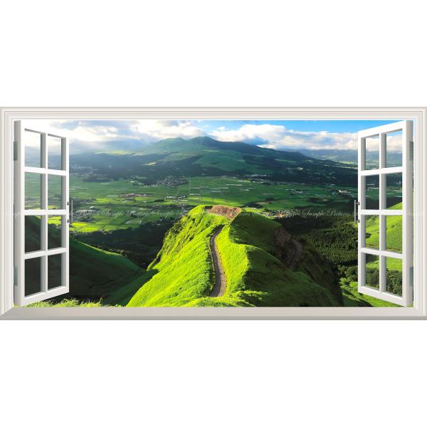 絵画風 壁紙ポスター (はがせるシール式) -地球の撮り方- まるでジブリの世界 ラピュタの道 【窓...