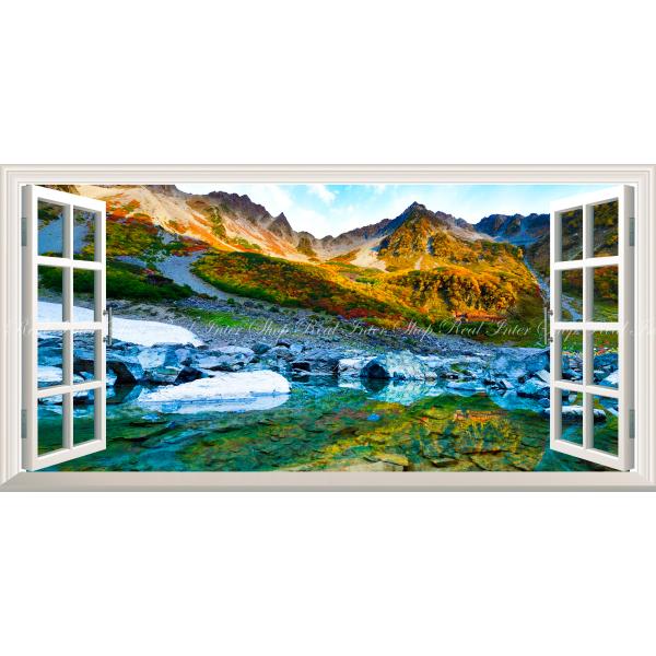 絵画風 壁紙ポスター (はがせるシール式) -地球の撮り方- 日本一の紅葉、涸沢カールの絶景と奥穂高...