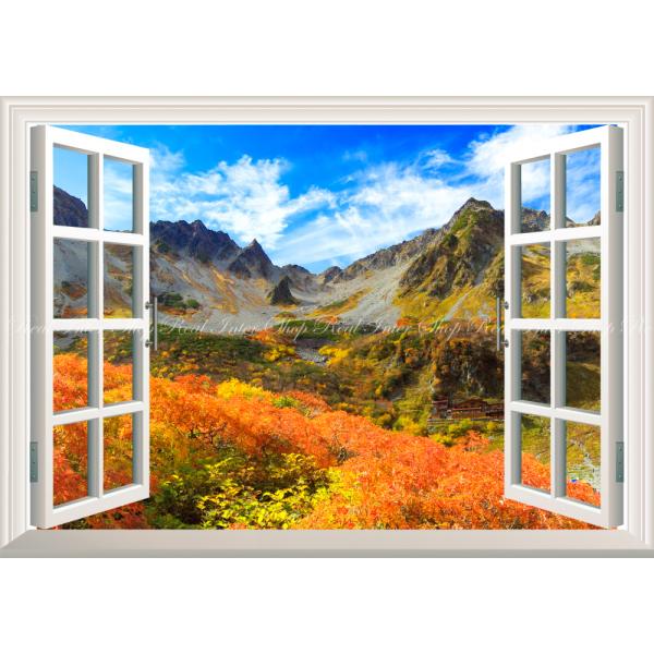 絵画風 壁紙ポスター (はがせるシール式) -地球の撮り方- 日本一の紅葉、涸沢カールの絶景と奥穂高...