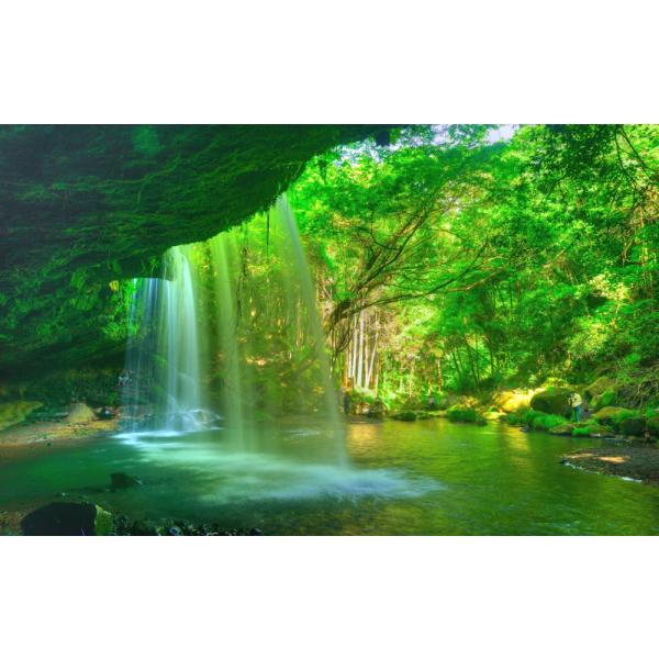 絵画風 壁紙ポスター (はがせるシール式) -地球の撮り方- これぞ自然の恵み 癒しのシャワー 鍋ケ...