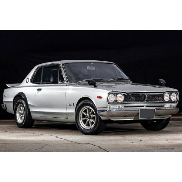 絵画風 壁紙ポスター (はがせるシール式) 日産 スカイライン 2000GT-R 初代 2ドアHT ...