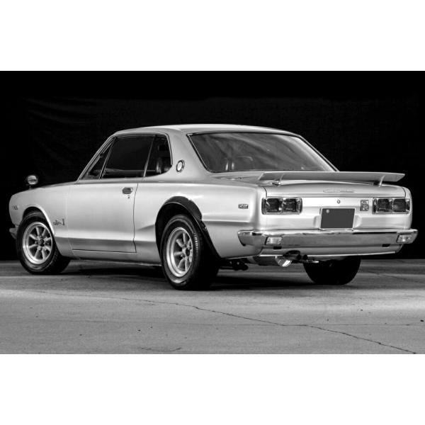 絵画風 壁紙ポスター (はがせるシール式) 日産 スカイライン 2000GT-R 初代 後期型 ハコ...