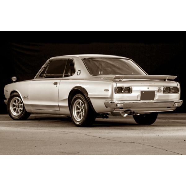 絵画風 壁紙ポスター (はがせるシール式) 日産 スカイライン 2000GT-R 初代 後期型 ハコ...