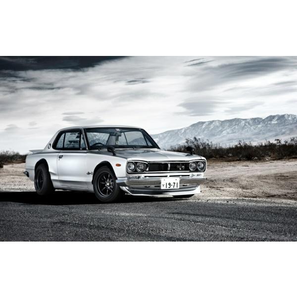 絵画風 壁紙ポスター (はがせるシール式) 日産 スカイライン 2000GT-R 初代 KPGC10...