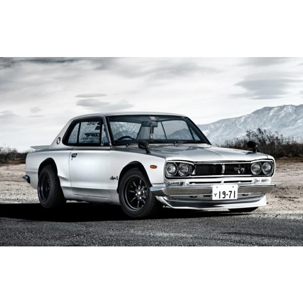 絵画風 壁紙ポスター (はがせるシール式) 日産 スカイライン 2000GT-R 初代 ハコスカ キ...