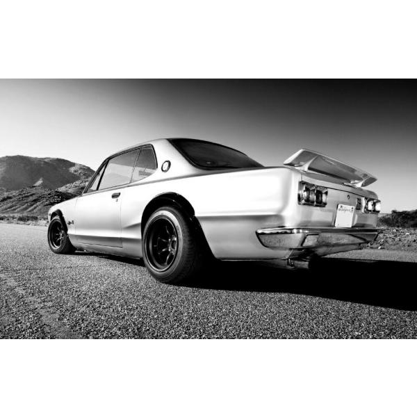 絵画風 壁紙ポスター (はがせるシール式) 日産 スカイライン 2000GT-R 初代 ハコスカ キ...