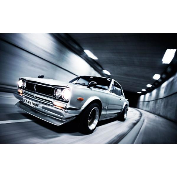 絵画風 壁紙ポスター (はがせるシール式) 日産 スカイライン 2000GT-R 初代 KPGC10...