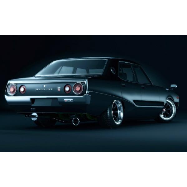 絵画風 壁紙ポスター (はがせるシール式) 日産 スカイライン 2000GTX-E ケンメリ GT-...