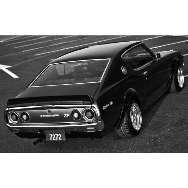 絵画風 壁紙ポスター (はがせるシール式) 日産 スカイライン 2000GT-R KPGC110型 ...