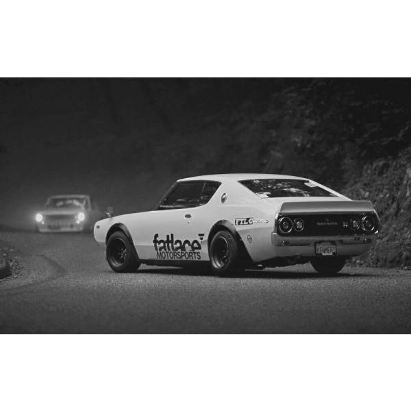 絵画風 壁紙ポスター (はがせるシール式) 日産 スカイライン 2000GT-R KPGC110型 ...