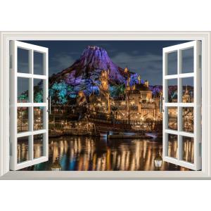 絵画風 壁紙ポスター (はがせるシール式) ディズニーシーの夜景