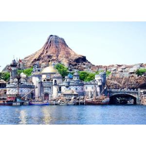 ディズニーシー ディズニーリゾート パノラマ 壁紙ポスター 004S1 絵画風 壁紙ポスター (はがせるシール式) ディズニーシーの夜景