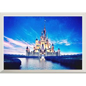 ディズニーシー ディズニーリゾート パノラマ 壁紙ポスター 002S1 絵画風 壁紙ポスター (はがせるシール式) ディズニーシーの夜景